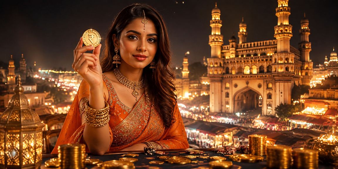 Vibrant gaming session near Charminar with rupee chips at og2